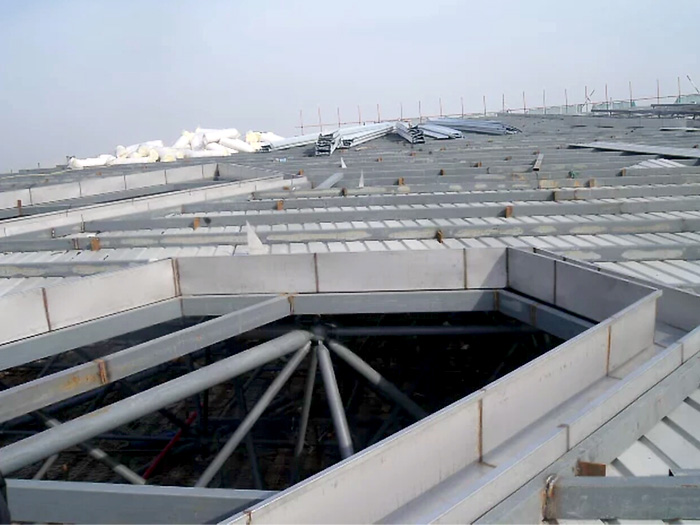 凌海安吉县体育馆网架